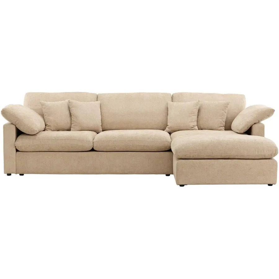 Amalfi venstrevendt hjørnesofa med pufafslutning