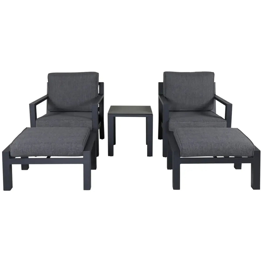 Barcelona Loungehavesæt med 2 stk. loungehvilestole og loungebord