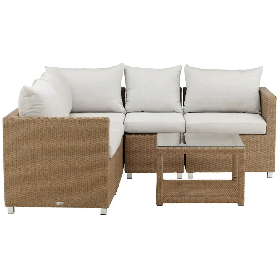 Vamos Loungehavesæt med sofa og loungebord natur