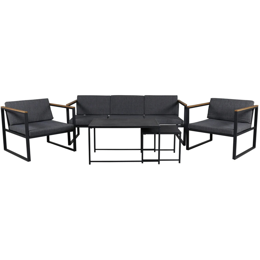 Dakar Loungehavesæt med loungesofa, 2 stk. loungehvilestol og loungebord