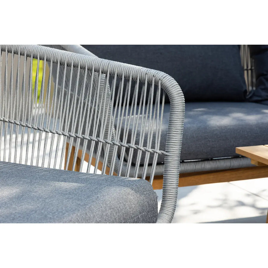 Chania Loungehavesæt med loungesofa, 2 stk. hvilestol og loungebord 15