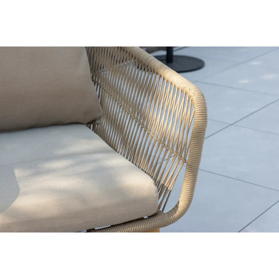 Chania Loungehavesæt med loungesofa, 2 stk. hvilestol og loungebord 18