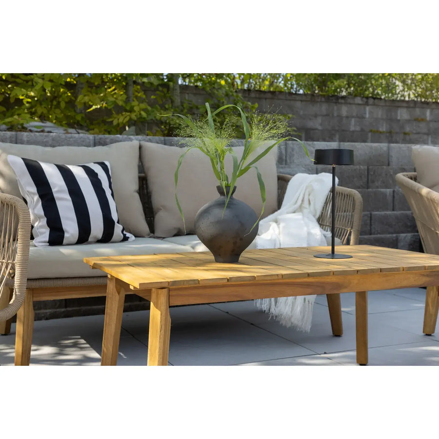 Chania Loungehavesæt med loungesofa, 2 stk. hvilestol og loungebord 16