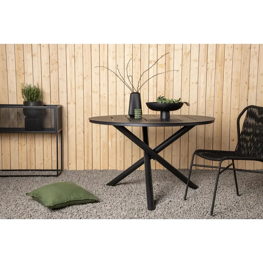 Alma Havebord sort 120 x 75 cm