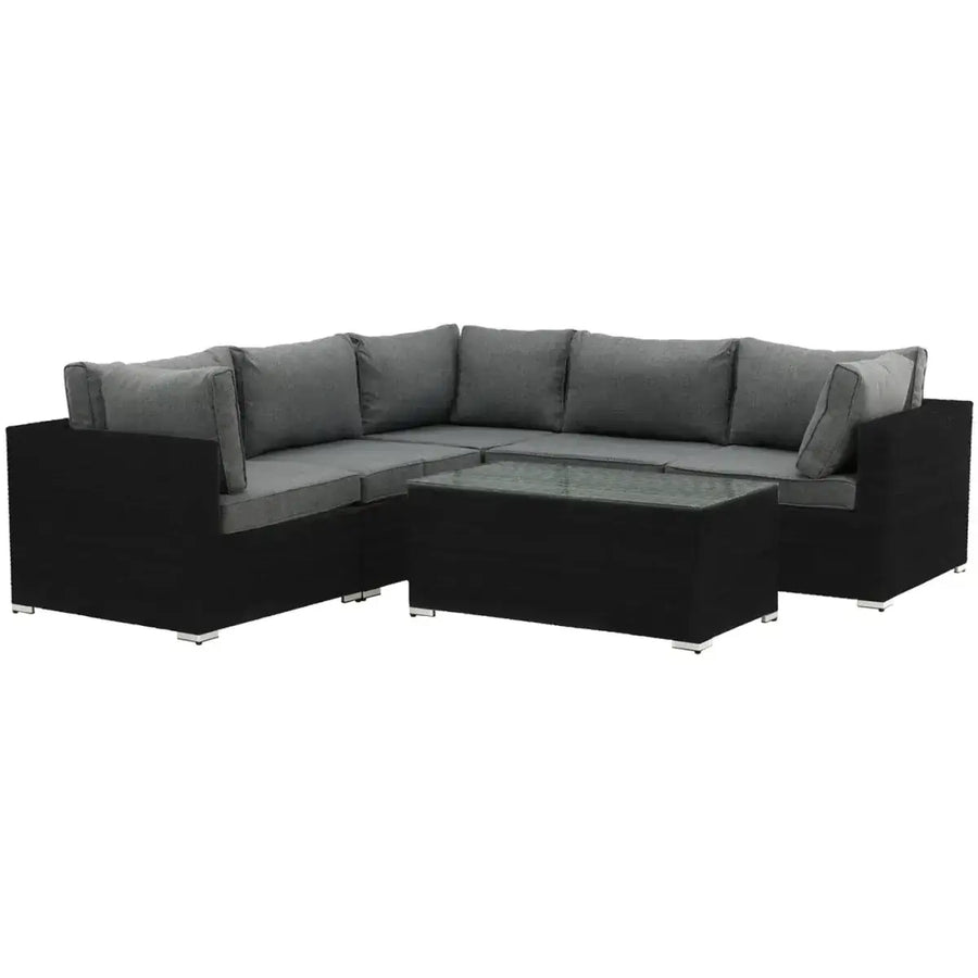 Amazon Loungehavesæt med 5 pers. loungehjørnesofa og loungebord 1