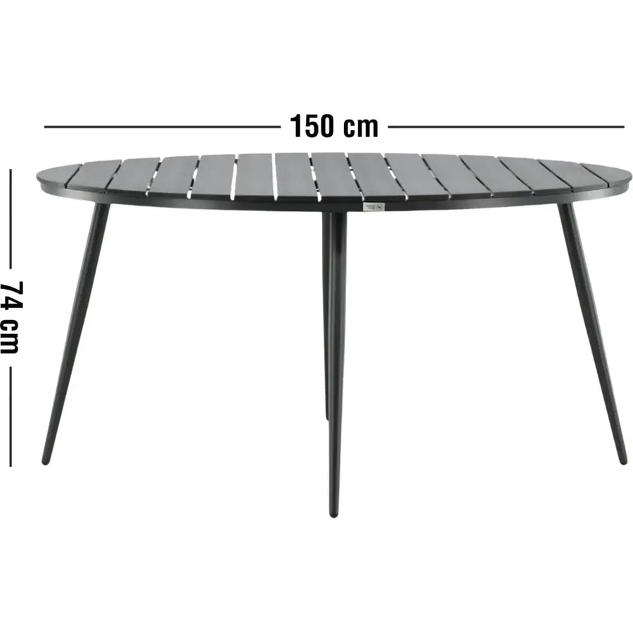 Break Havebord sort 150 x 74 cm