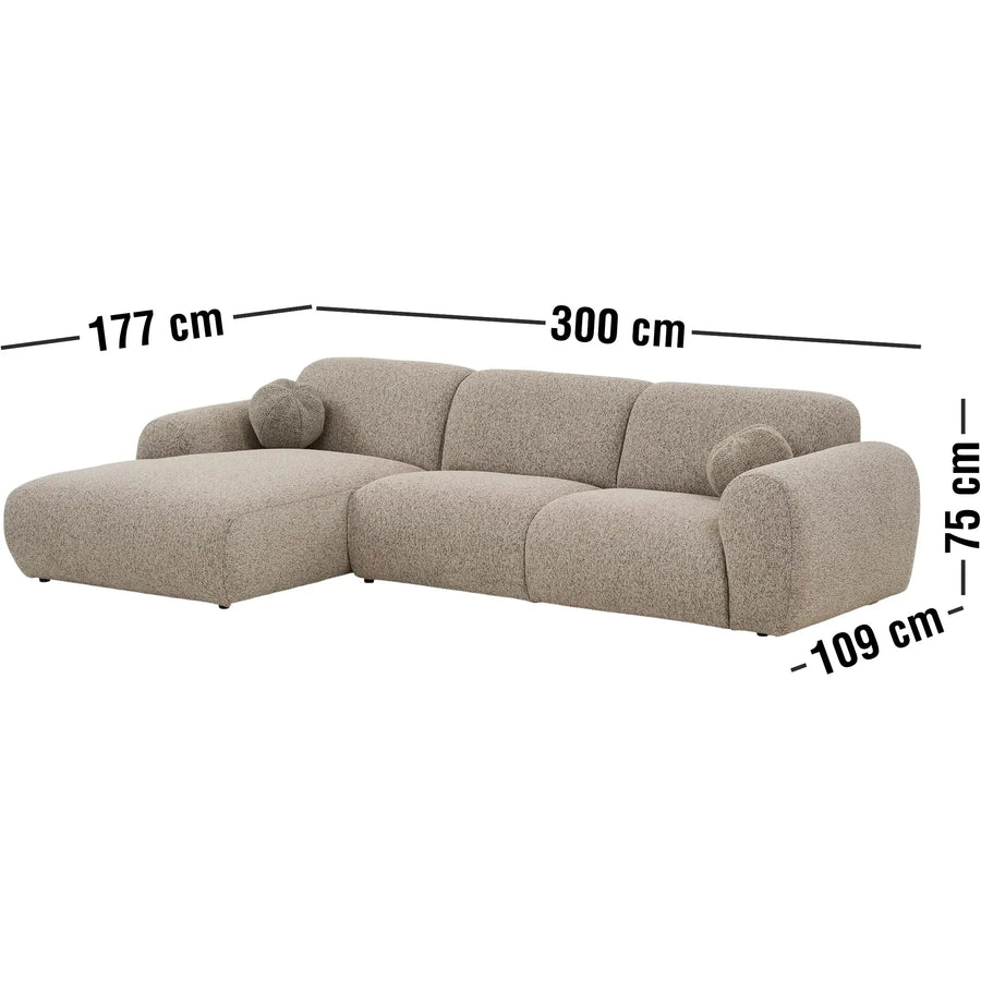 Clyde venstrevendt hjørnesofa med chaiselong 9