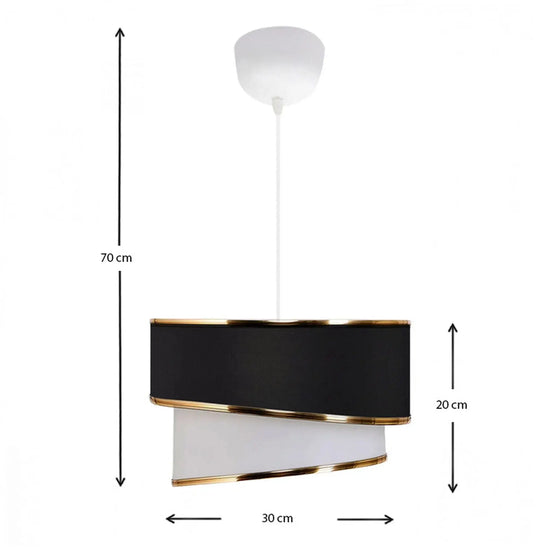 DOUBLE Loftlampe - Sort/Hvid Elegance