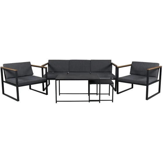 Dakar Loungehavesæt med loungesofa, 2 stk. loungehvilestol og loungebord