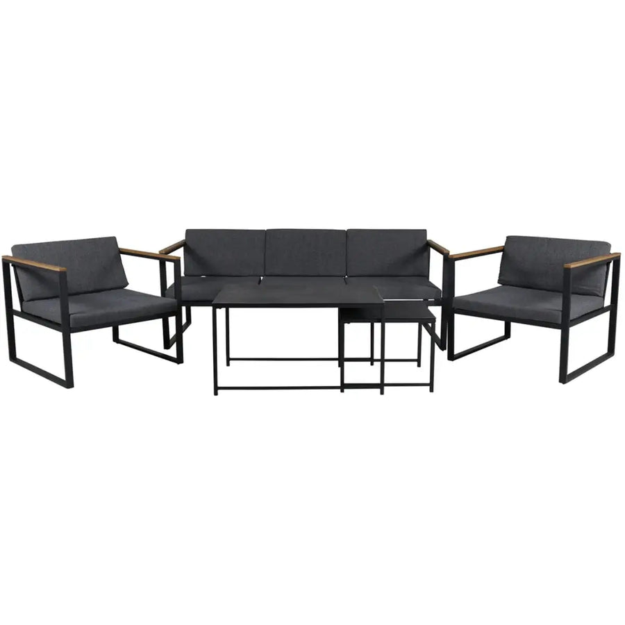 Dakar Loungehavesæt med loungesofa, 2 stk. loungehvilestol og loungebord