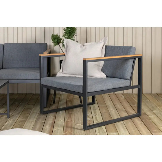 Dakar Loungehavesæt med loungesofa, 2 stk. loungehvilestol og loungebord