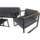 Dakar Loungehavesæt med loungesofa, 2 stk. loungehvilestol og loungebord