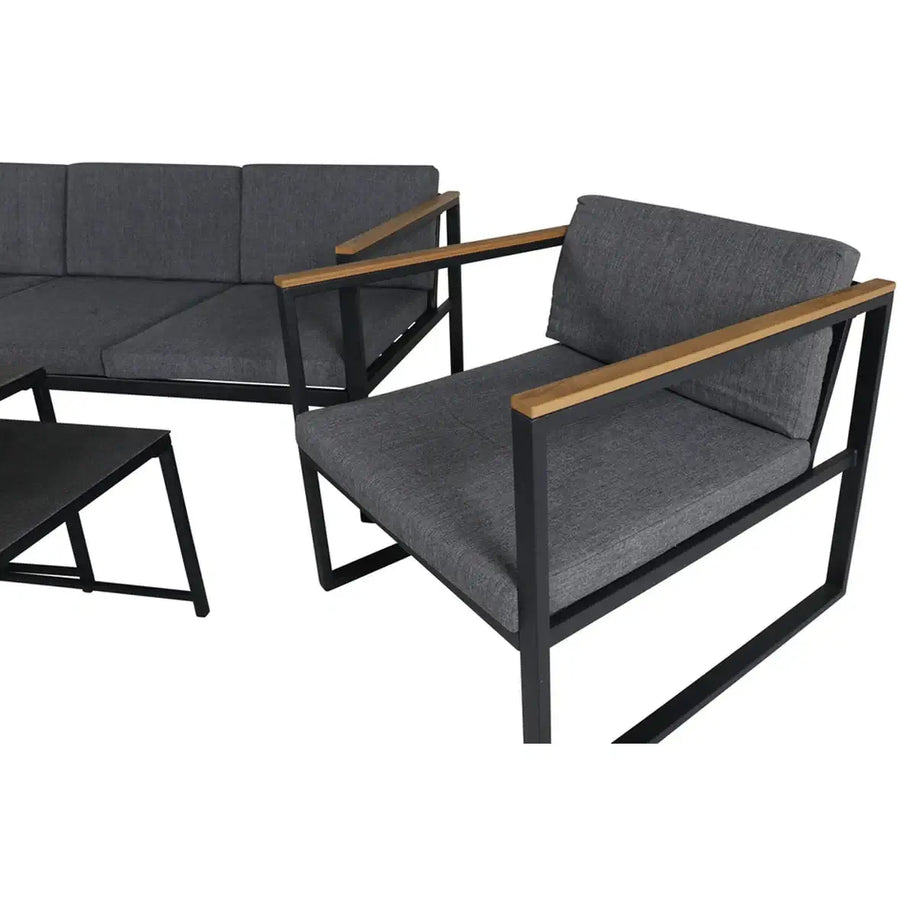 Dakar Loungehavesæt med loungesofa, 2 stk. loungehvilestol og loungebord