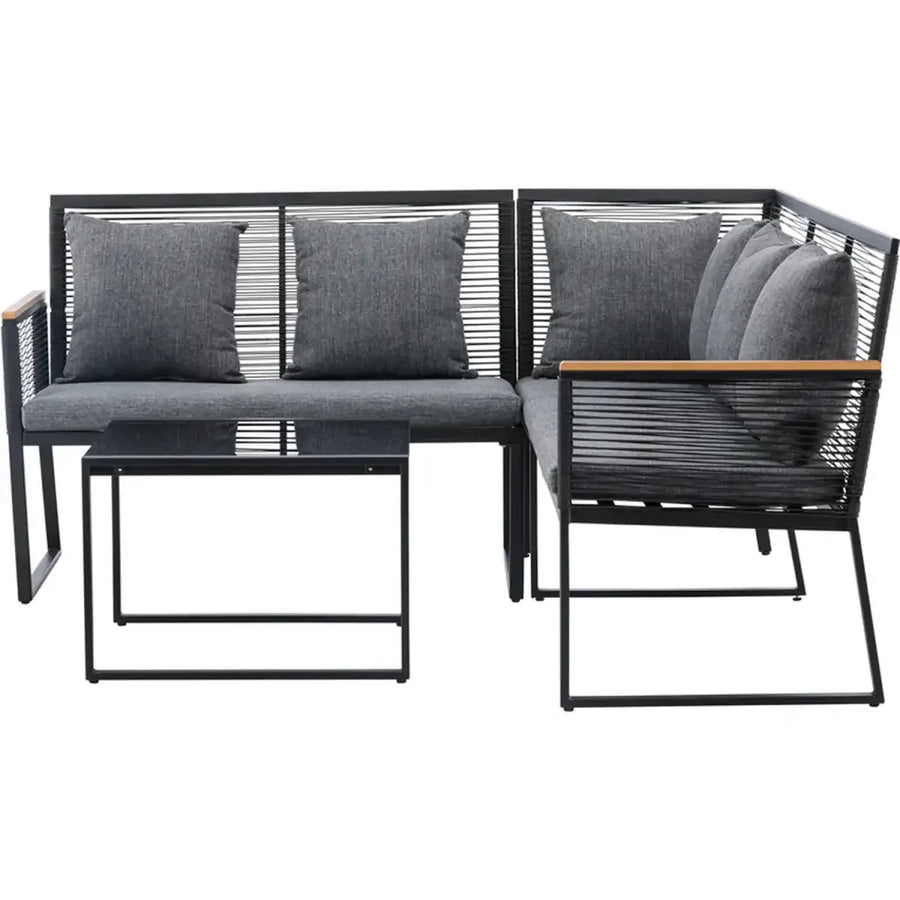 Dallas Loungehavesæt med sofa og loungebord