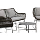 Davao Loungehavesæt med loungesofa, 2 stk. hvilestol og loungebord