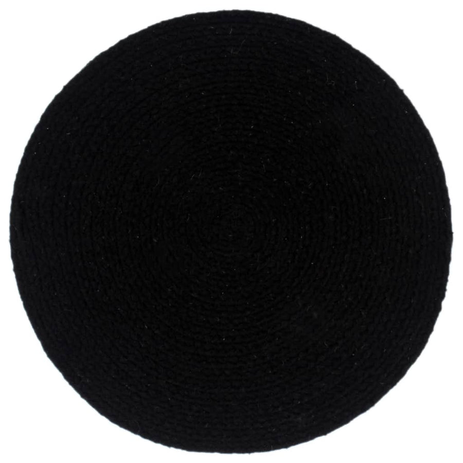 Dækkeservietter 4 Stk. Rund 38 cm Sort