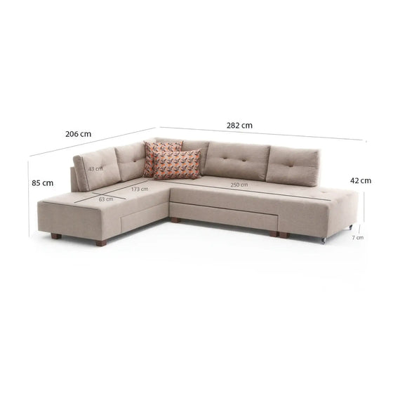 EMILLE Sofa Venstrevendt - Komfort & Stil