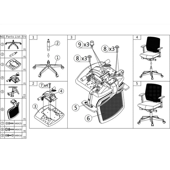 Ergonomisk Kontorstol 300 Mesh - Optimal Støtte