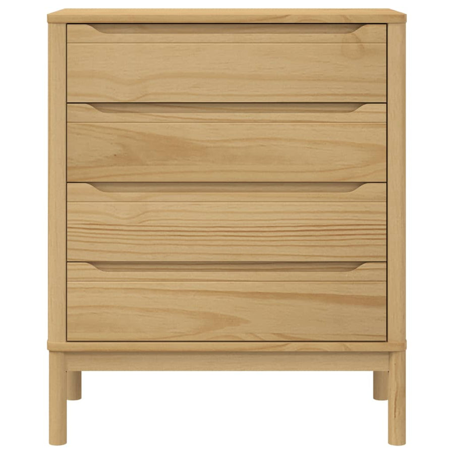 FLORO Kommode 76,5 x 39 x 90,5 cm Gyldenbrun