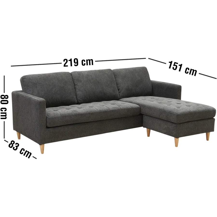 Firenze 3 pers. hjørnesofa med chaiselong 5