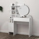 GLAMOUR Toiletbord med Spejl | Hvid Elegance