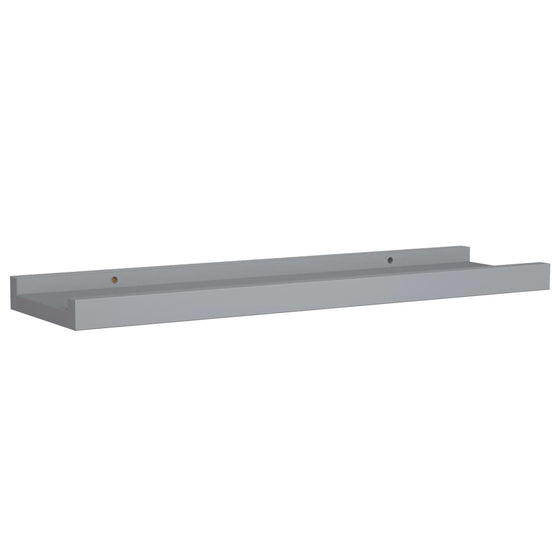 Gallerihylder 2 Stk. 40 x 9 x 3 cm MDF Grå