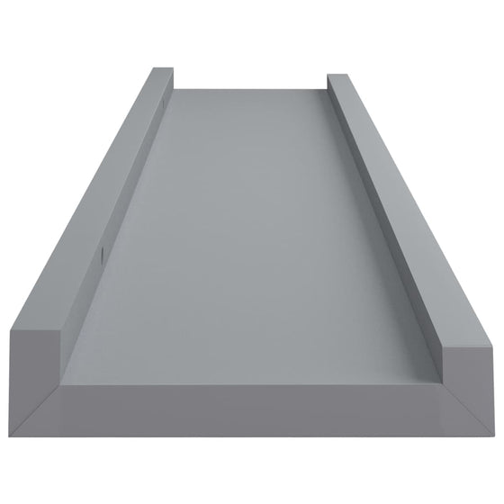 Gallerihylder 2 Stk. 40 x 9 x 3 cm MDF Grå
