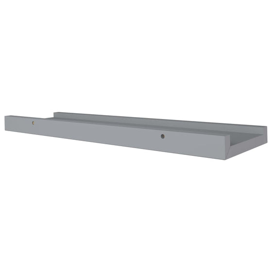 Gallerihylder 2 Stk. 40 x 9 x 3 cm MDF Grå