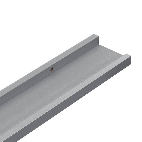 Gallerihylder 2 Stk. 40 x 9 x 3 cm MDF Grå