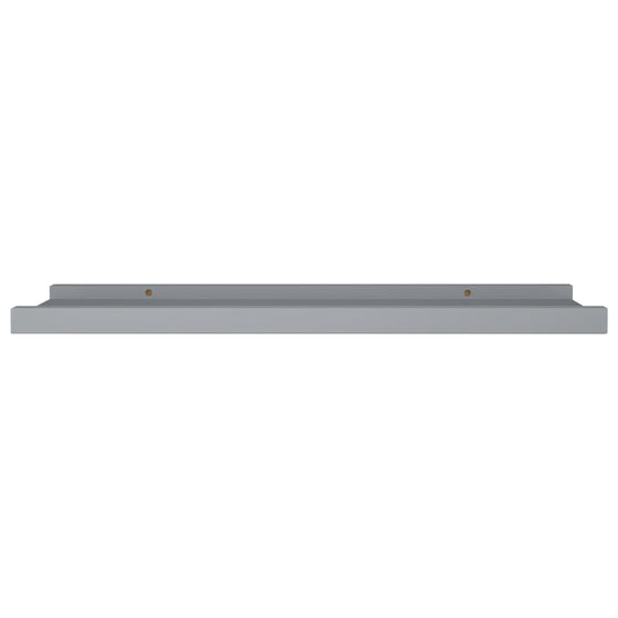 Gallerihylder 2 Stk. 60 x 9 x 3 cm MDF Grå