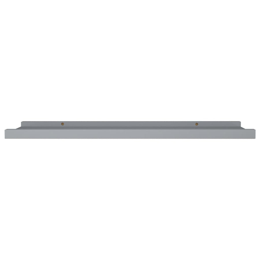 Gallerihylder 2 Stk. 80 x 9 x 3 cm MDF Grå