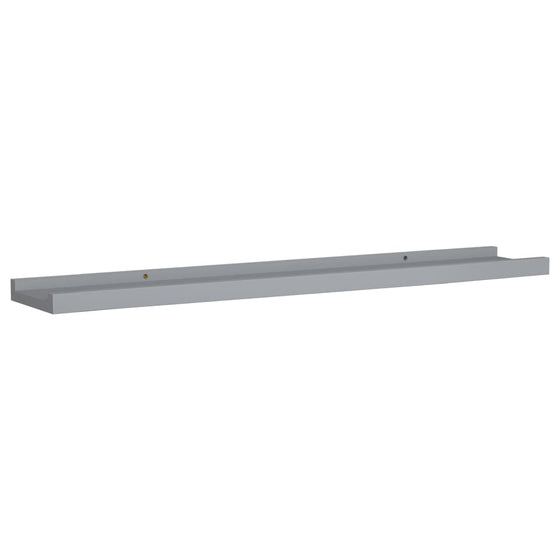 Gallerihylder 2 Stk. 80 x 9 x 3 cm MDF Grå