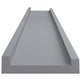 Gallerihylder 2 Stk. 80 x 9 x 3 cm MDF Grå