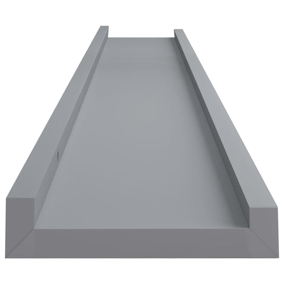 Gallerihylder 2 Stk. 80 x 9 x 3 cm MDF Grå