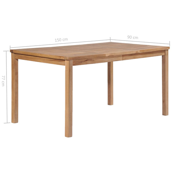 Havebord 150 x 90 x 77 cm Teaktræ