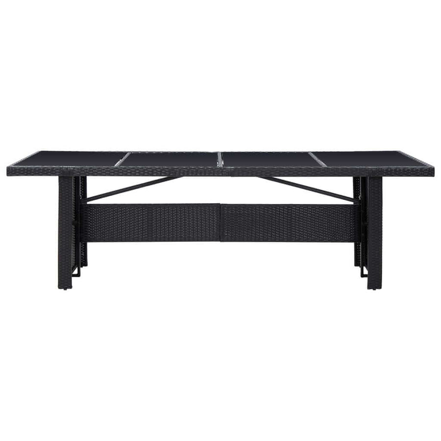 Havebord 240  x 90 x 74 cm Polyrattan