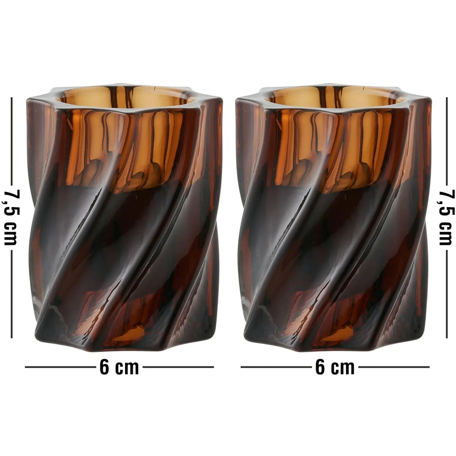 House Nordic Lysestage 7,5 x 6 cm - sæt af 2 stk. 9