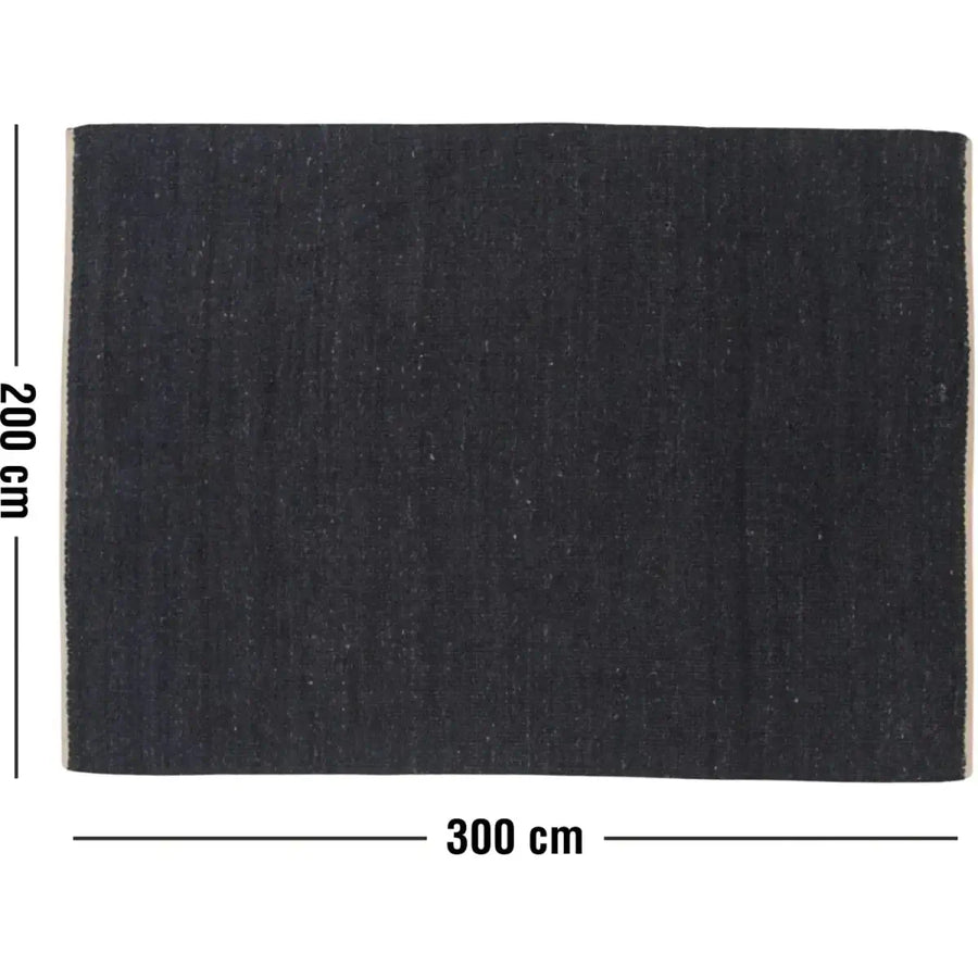 Kali Natur tæppe 300 x 200 cm sort