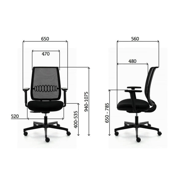 Kontorstol 120 Mesh - Funktionel Komfort