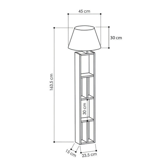 LIGHTHOUSE Gulvlampe i Egetræ – Elegant Belysning