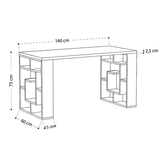 MARBELLE Skrivebord i Hvid/Antracit