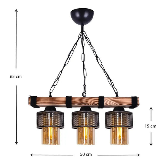 MOUNTAIN Loftlampe - Sort/Valnød Design