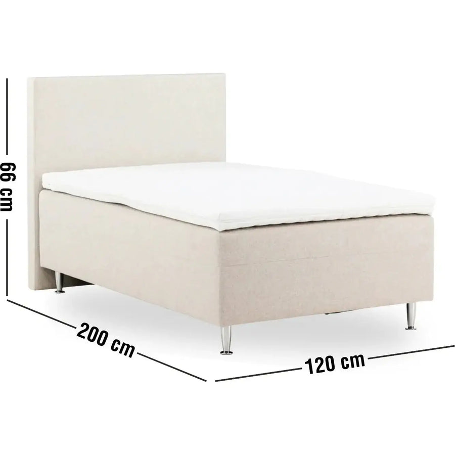 Mesa kontinentalseng beige inkl. topmadras, 120 x 200 cm