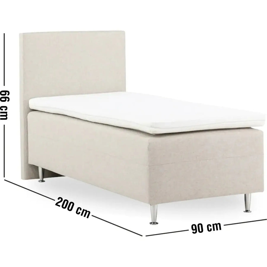 Mesa kontinentalseng beige inkl. topmadras, 90 x 200 cm