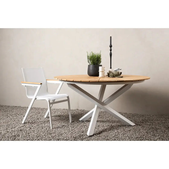 Mexico Havebord hvid 140 x 75 cm