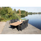 Mexico Havebord sort 240 x 90 x 75 cm