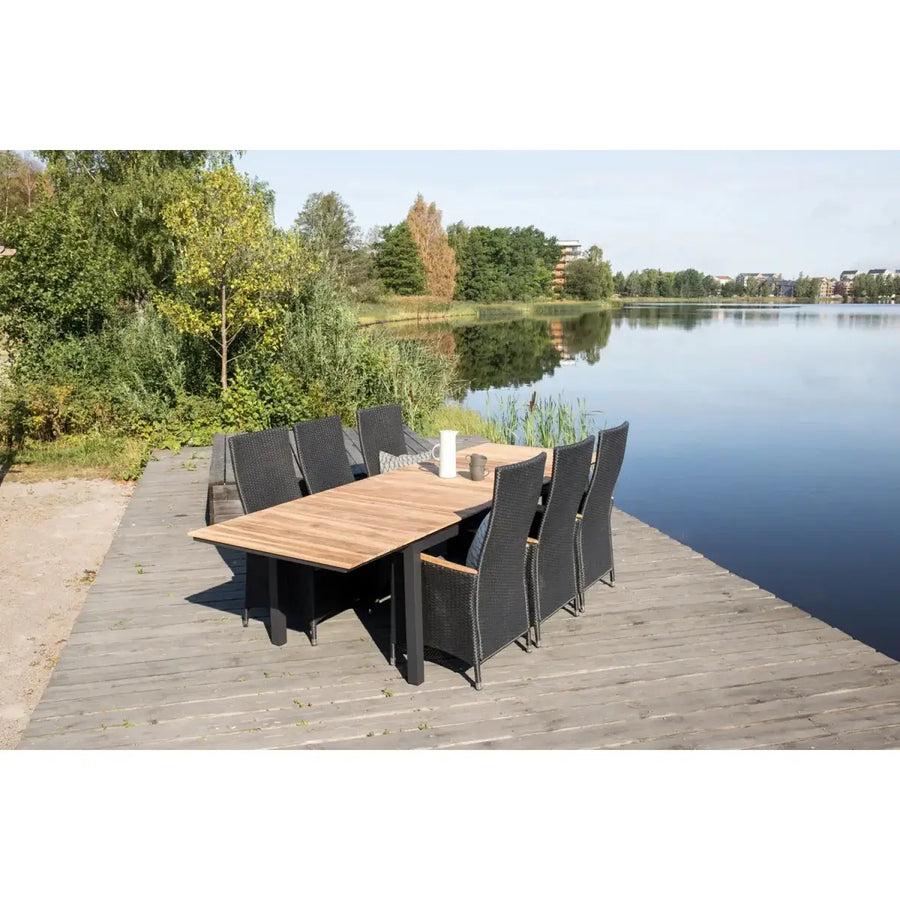 Mexico Havebord sort 240 x 90 x 75 cm