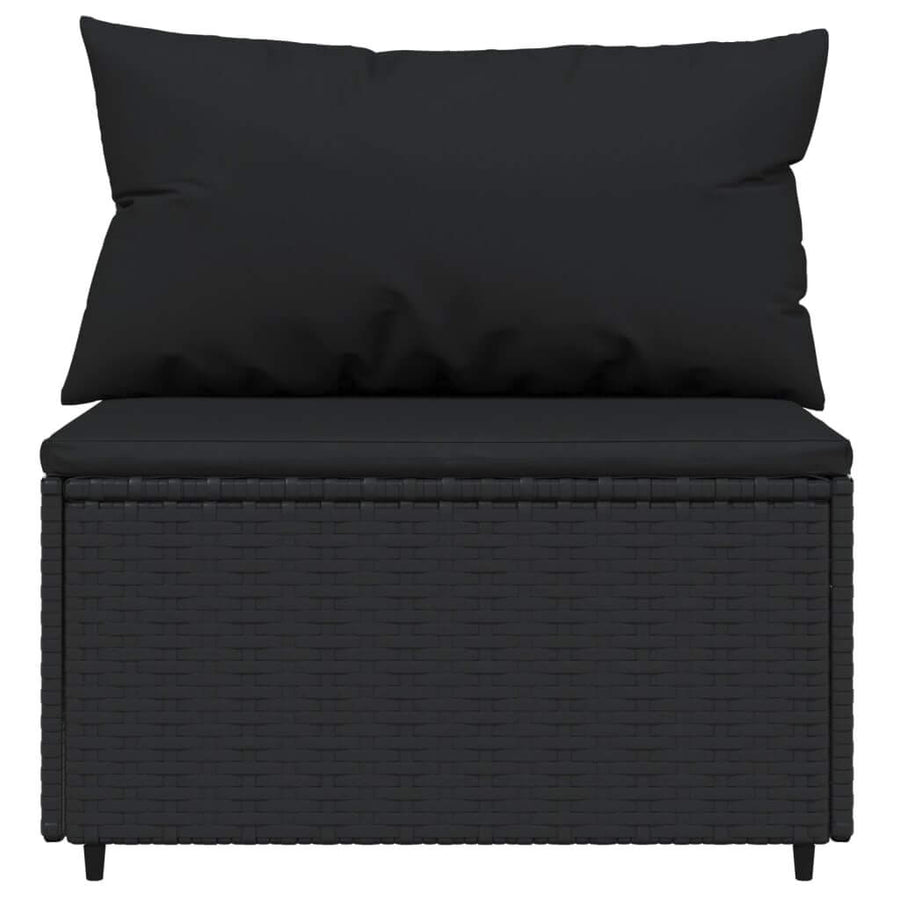 Midtermodul Til Havesofa Med Hynder Sort