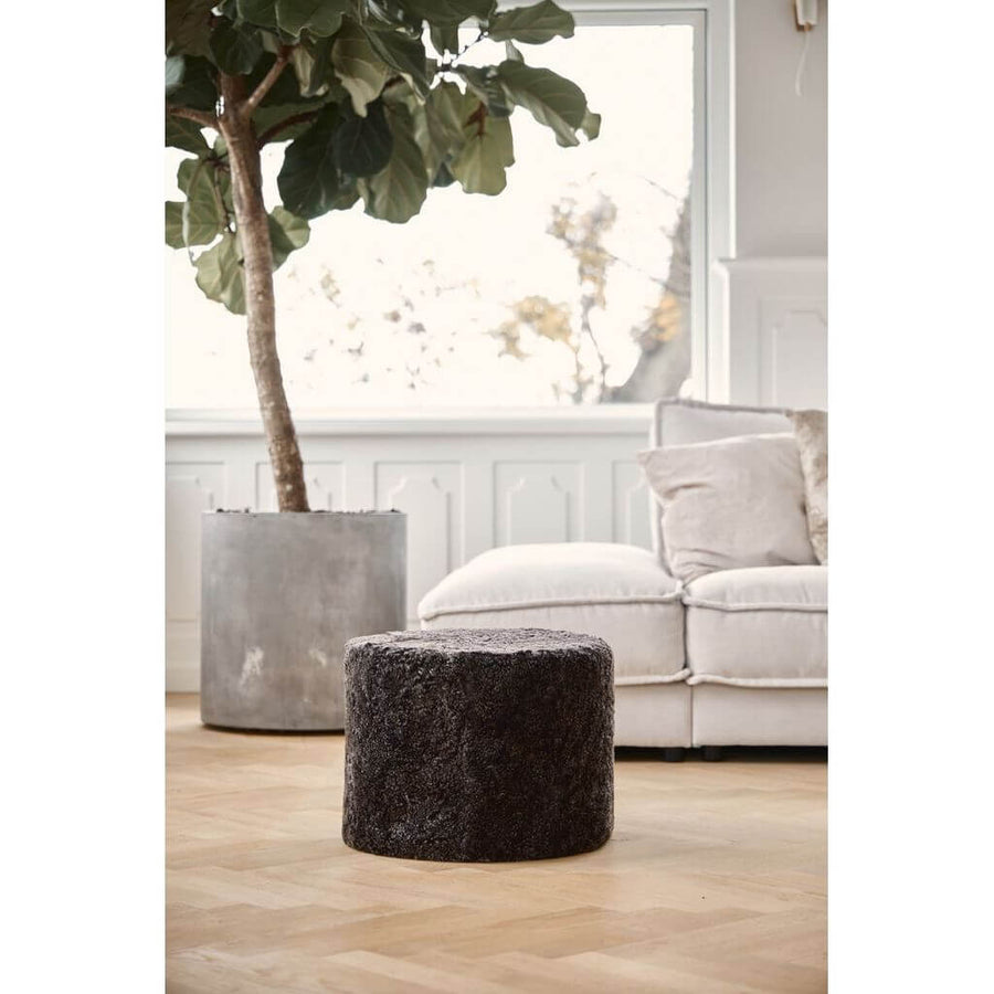 Natures Collection Puf Ø44 x H33 cm Lammeskind 14