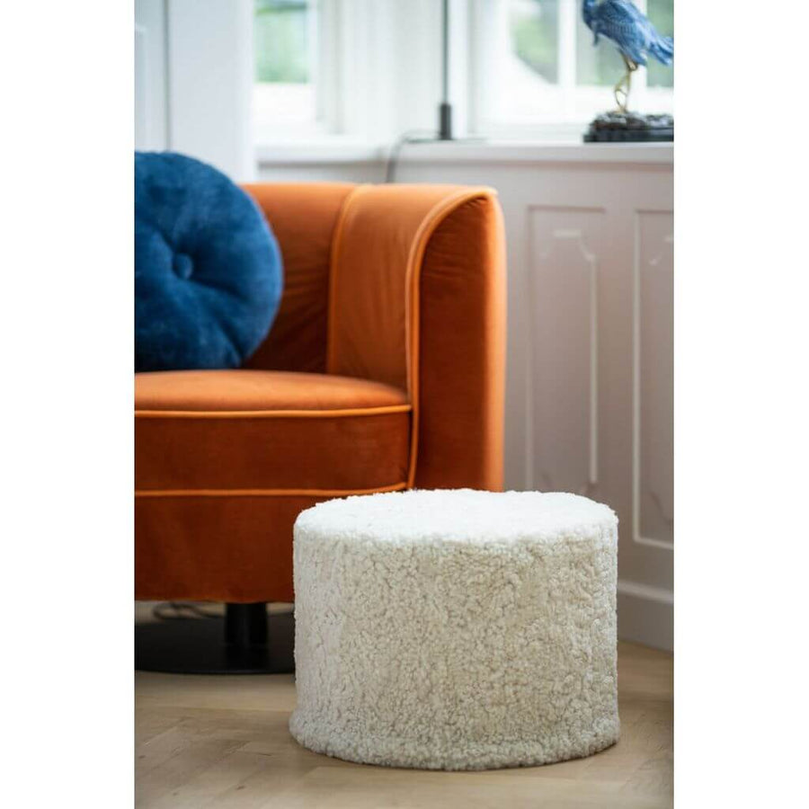 Natures Collection Puf Ø44 x H33 cm Lammeskind 16